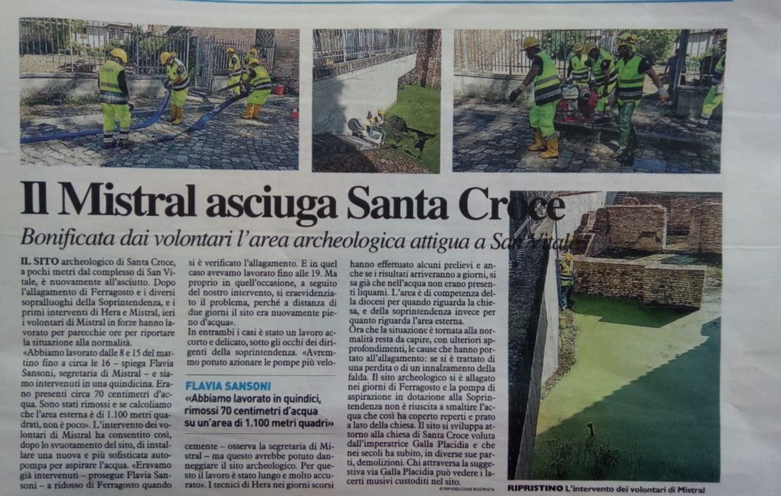 Articolo su intervento R.C.Mistral a Santa Croce del 2019